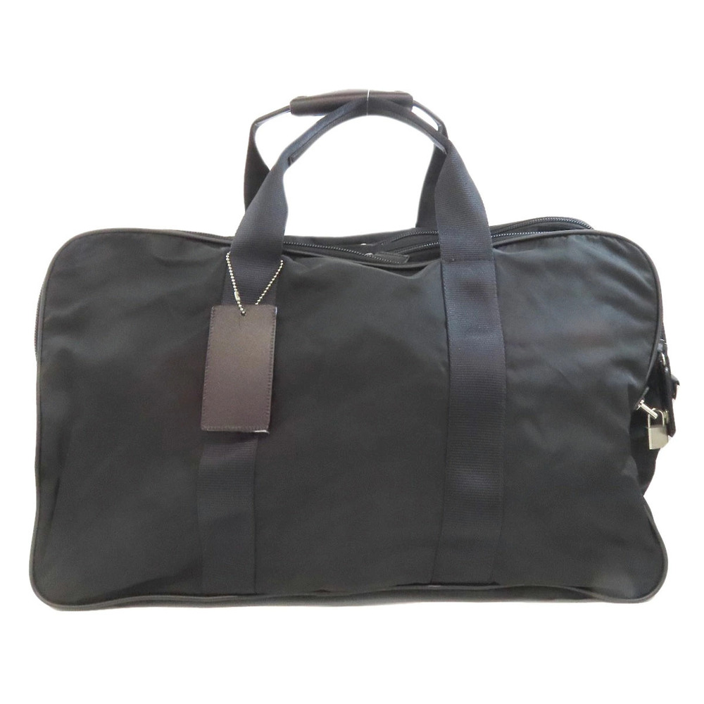 Prada 2WAY Boston Black top durable bag sturdy Black